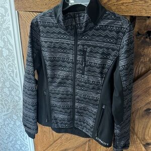 Cinch Women's Black and Gray Geometric Jacket